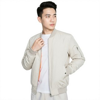 Áo khoác bomber nam nữ thu đông cao cấp – Hai màu đen, xanh rêu, lót cam nổi bật