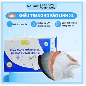 Sỉ thùng 1000 chiếc khẩu trang 5D người lớn Bảo Linh XL cao cấp dày dặn chống tia UV