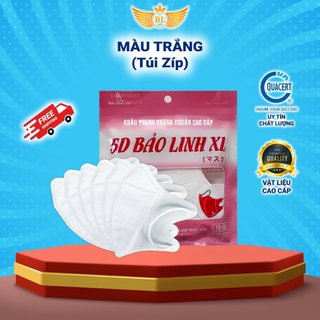 Sỉ thùng 1000 chiếc khẩu trang 5D người lớn Bảo Linh XL cao cấp dày dặn chống tia UV