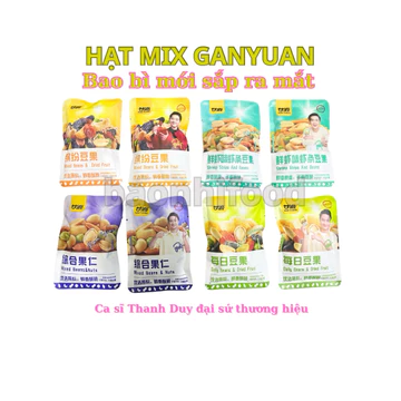 Combo 30 gói Hạt Dinh Dưỡng Mix 4 Vị (Mix Đều Màu) 7 Loại Trái Cây Sấy Khô hạt dinh dưỡng Ganyuan