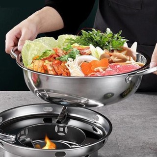 Bếp Cồn Khô inox chắn gió cao cấp Mini Du Lịch Tiện Lợi - Bếp cồn lẩu nướng nhỏ gọn dễ dàng mang đi dã ngoại new