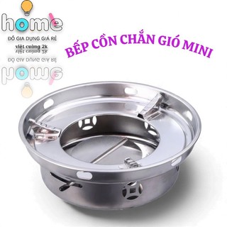 Bếp Cồn Khô inox chắn gió cao cấp Mini Du Lịch Tiện Lợi - Bếp cồn lẩu nướng nhỏ gọn dễ dàng mang đi dã ngoại new