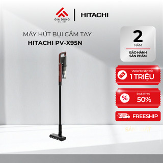 Máy Hút Bụi Cầm Tay Hitachi PV-X95N - Đầu hút thông minh đèn LED - Công suất 250W - Bảo hành chính hãng 24 tháng