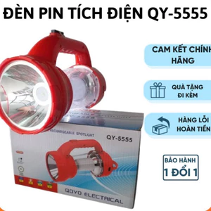 Đèn pin tích điện QY-5555,đèn bão,đèn đi bão,đèn pin,đèn sạc led điện quang,đèn tích điện xách tay,đèn siêu sáng,đèn