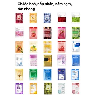 Combo mặt nạ trái cây mix theo tình trạng da cấp ẩm dưỡng trắng da giảm thâm nám giúp da trắng sáng, bổ sung vitamin