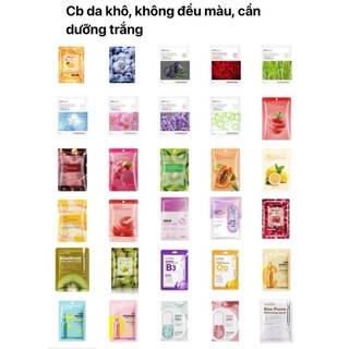 Combo mặt nạ trái cây mix theo tình trạng da cấp ẩm dưỡng trắng da giảm thâm nám giúp da trắng sáng, bổ sung vitamin