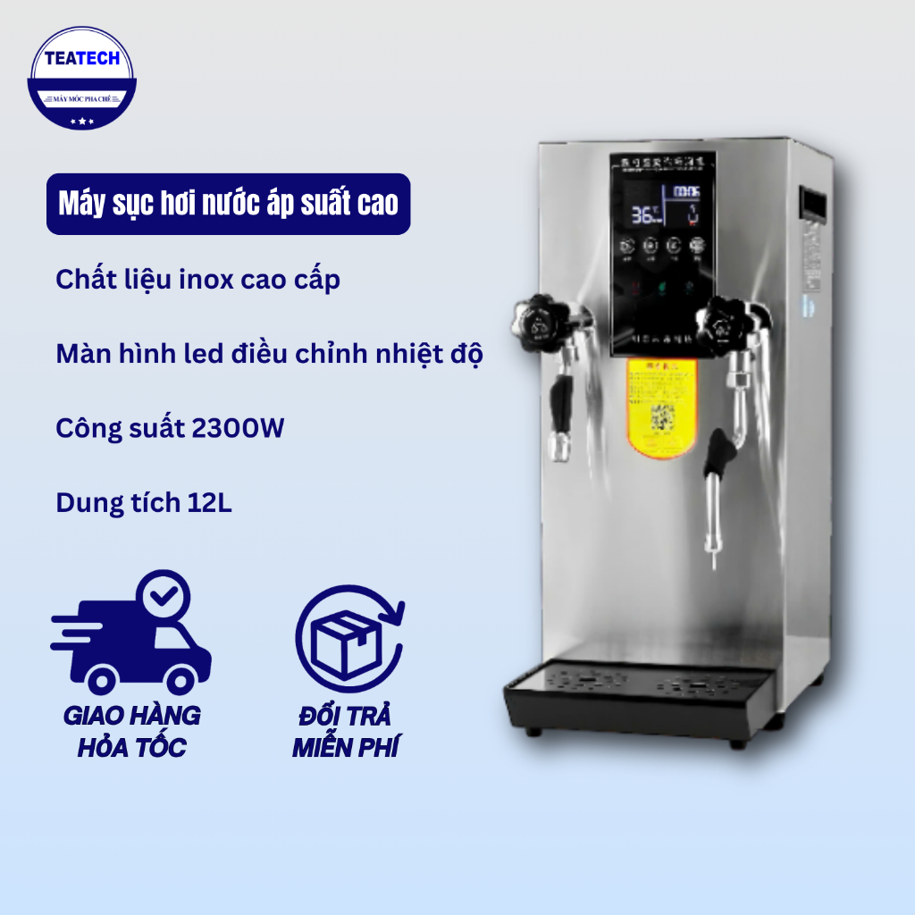 Máy sục áp suất/ sục nóng trà sữa, cà phê