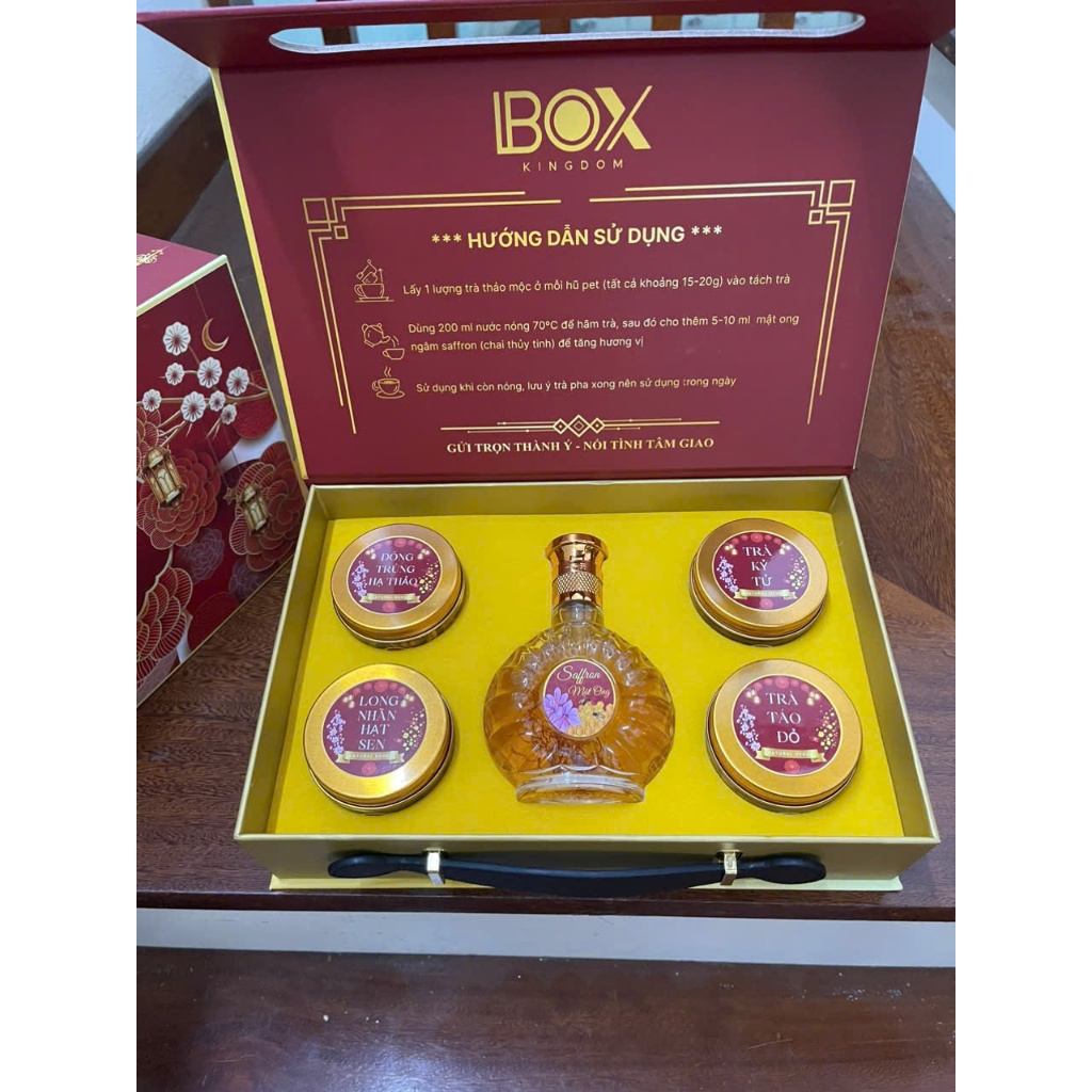 Combo 2 Set Quà Tặng Tết Thảo Mộc BOX KINGDOM Sang Trọng Ngũ Vị Cao Cấp