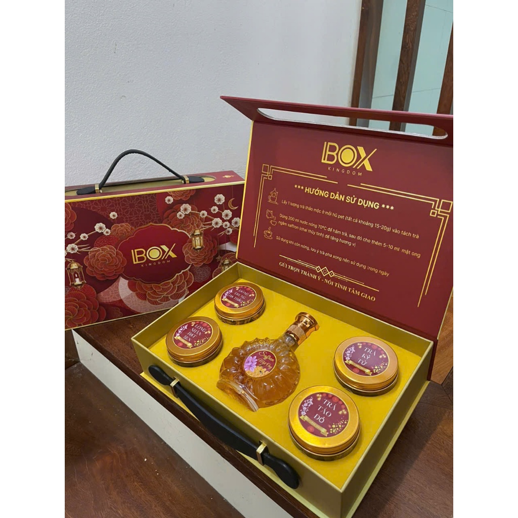 Combo 2 Set Quà Tặng Tết Thảo Mộc BOX KINGDOM Sang Trọng Ngũ Vị Cao Cấp