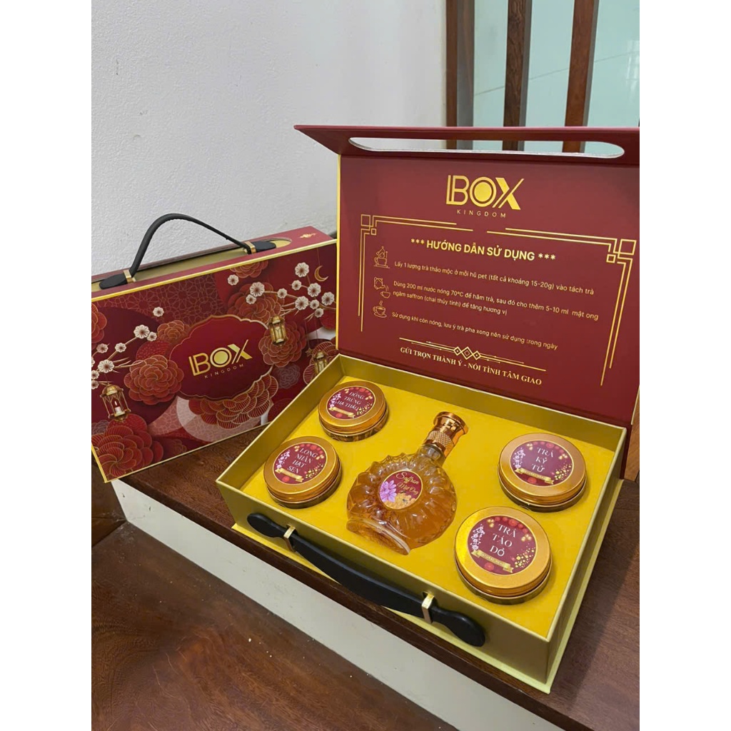 Combo 2 Set Quà Tặng Tết Thảo Mộc BOX KINGDOM Sang Trọng Ngũ Vị Cao Cấp