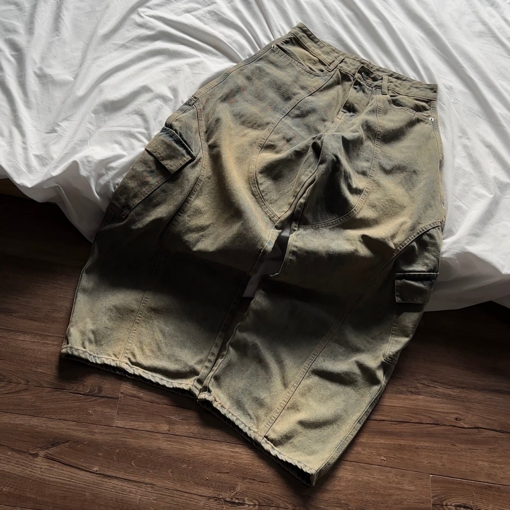 [ New Arrival ] SLICK - Quần Jean Ống Cong Túi Sườn Chéo Phối Line- Phong Cách Đường Phố- Local Brand THE SLICK WAY