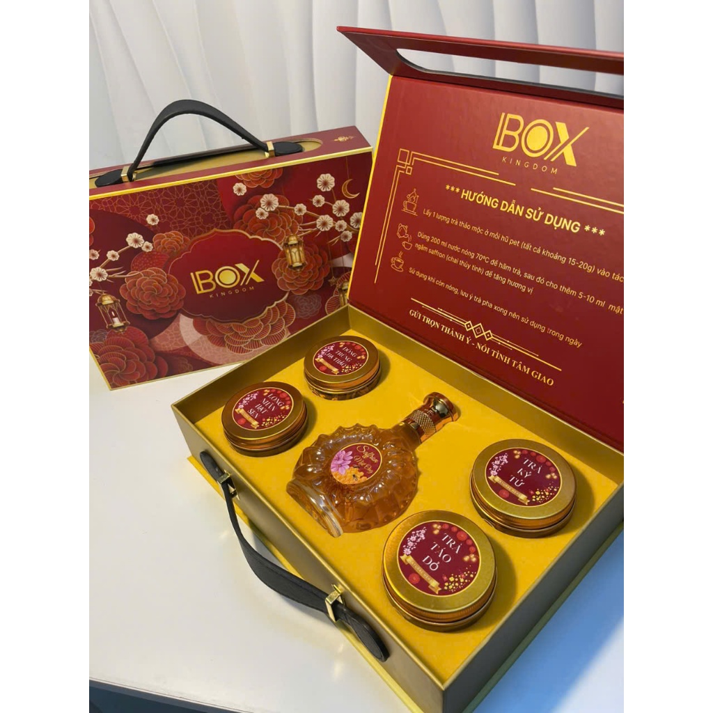 Set Quà Tết Sức Khoẻ- Bộ Trà Thảo Mộc Cao Cấp BOX KINGDOM