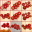 Set 6 quạt giấy đỏ, cam, hồng cao cấp, trang trí đám cưới, lễ hội, Tết, trang trí năm mới