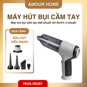 Máy Hút Bụi Cầm Tay Không Dây Nhật Bản TAMASHIO 6 Đầu Hút, Máy Hút Bụi Ô Tô, Giường Nệm, Lông Chó Mèo