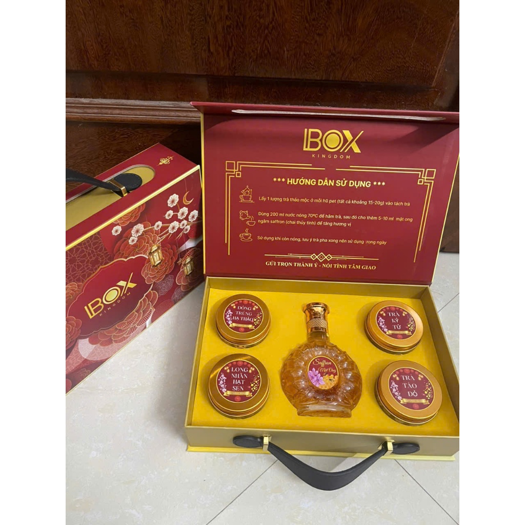 [ Hộp Quà Tết ] Mật Ong Ngâm Saffron, Trà Dưỡng Nhan 4 Vị Tốt Cho Sức Khoẻ