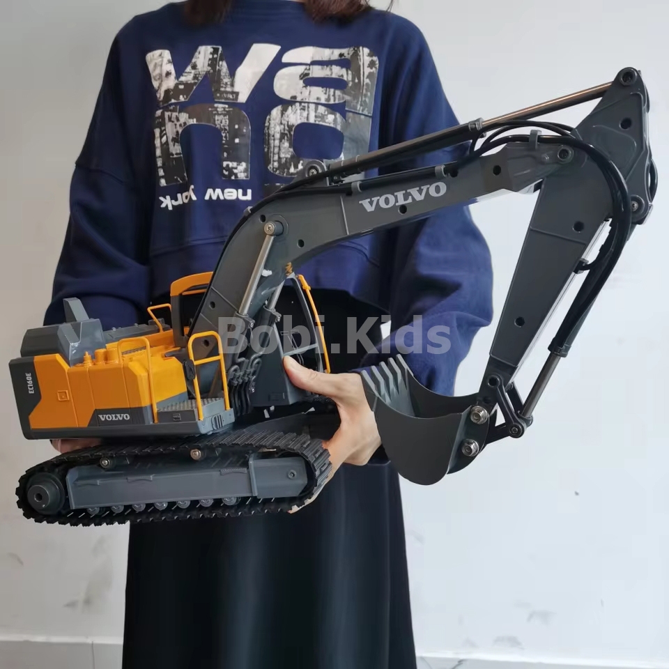 Máy xúc điều khiển từ xa double eagle volvo e598 bản 2025 17 kênh điều khiển cao cấp cỡ lớn giá rẻ, đồ chơi điều khiển