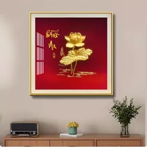Tranh tráng gương phong thuỷ treo tường decor khung kim loại cao cấp quà tặng đối tác bạn bè tân gia