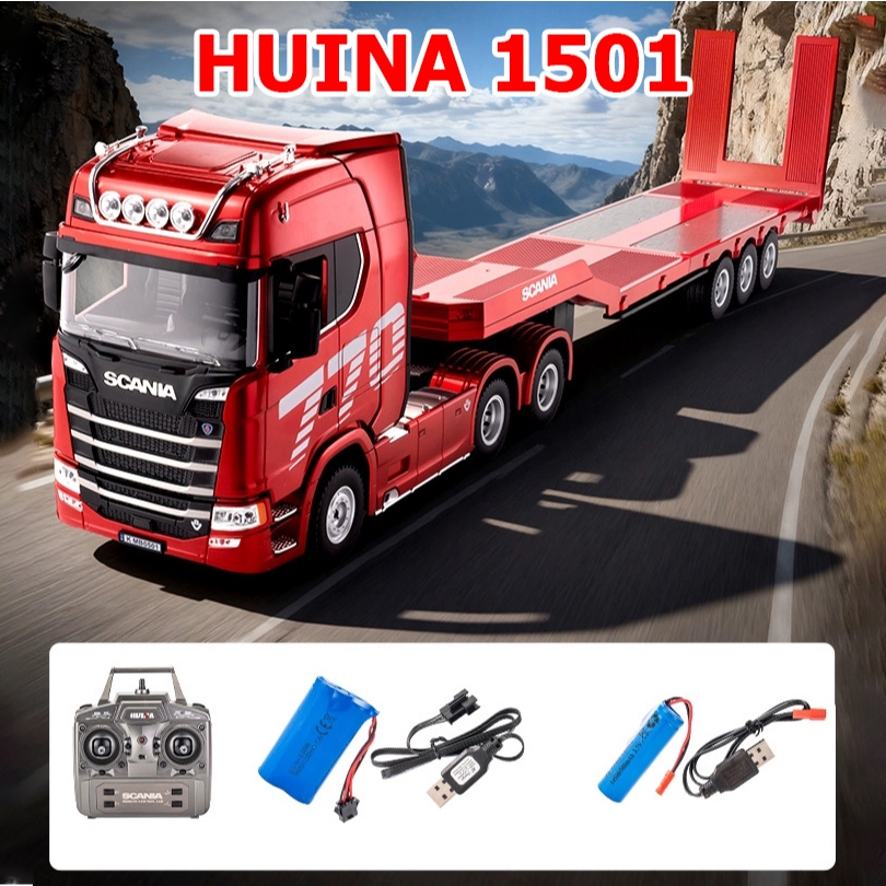 Đồ chơi xe tải đầu kéo điều khiển từ xa Huina 1501/1502 770S cao cấp giá rẻ, đồ chơi ô tô điều khiển từ xa RC kèm móc