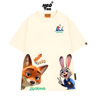 Áo Thun NGỐ TEE Judy và Nick Say Hi Form Rộng Vải Cotton 75% Thoáng Mát Nam Nữ Mặc Đẹp