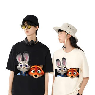 Áo Thun Form Rộng NGỐ TEE Phim Zootopia 2 Nick và Judy Dễ Thương Vải Cotton 75 Mềm Mịn Hot Trend
