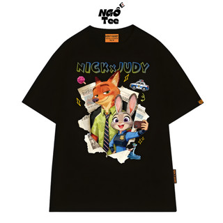 Áo Thun NGỐ TEE Form Rộng Nick và Judy Lên Mặt Báo Vải Cotton 75% Unisex Nam Nữ Mặc Đẹp