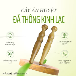 Cây ấn huyệt sâu bằng gỗ thơm, giúp đả thông khí huyết, cạo gió, làm đẹp tự nhiên - Mỹ Nghệ Dưỡng Sinh HT