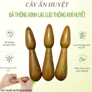 Cây day ấn huyệt bằng gỗ thơm giúp đả thông kinh mạch và lưu thông khí huyết - Mỹ Nghệ Dưỡng Sinh HT