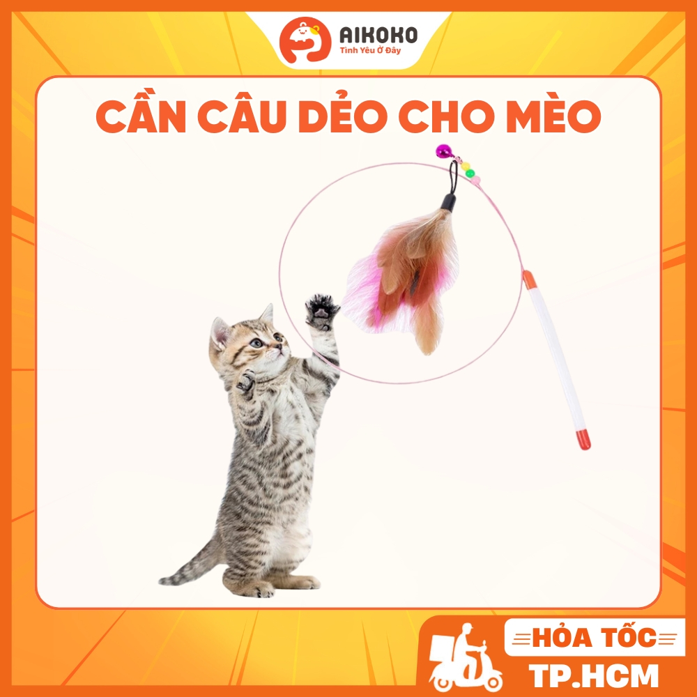 Cần Câu Chơi Đùa Cho Chó Mèo – Dây Thép Dẻo Đàn Hồi Cao, Giúp Mèo Xả ...