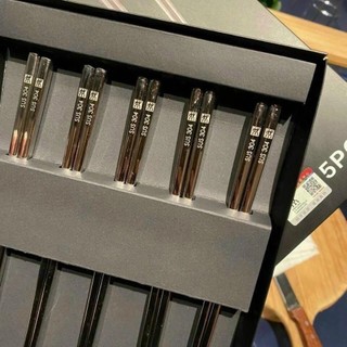 [Hộp 5 đôi] Đũa Inox 304 không gỉ kháng khuẩn hiệu quả