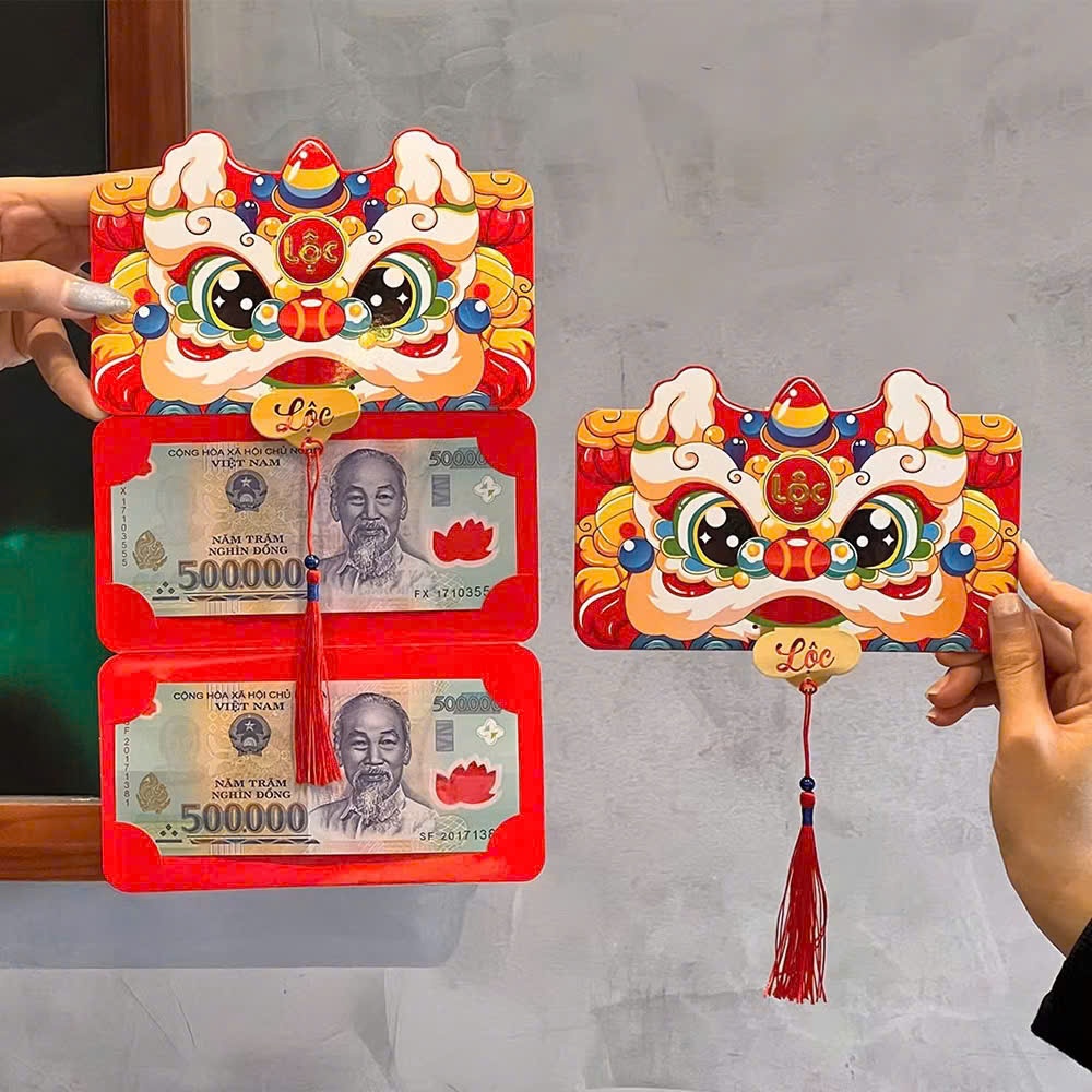 COMBO 5 BAO LÌ XÌ LÂN 2 NGĂN RÚT LẠ MẮT ĐỘC ĐÁO