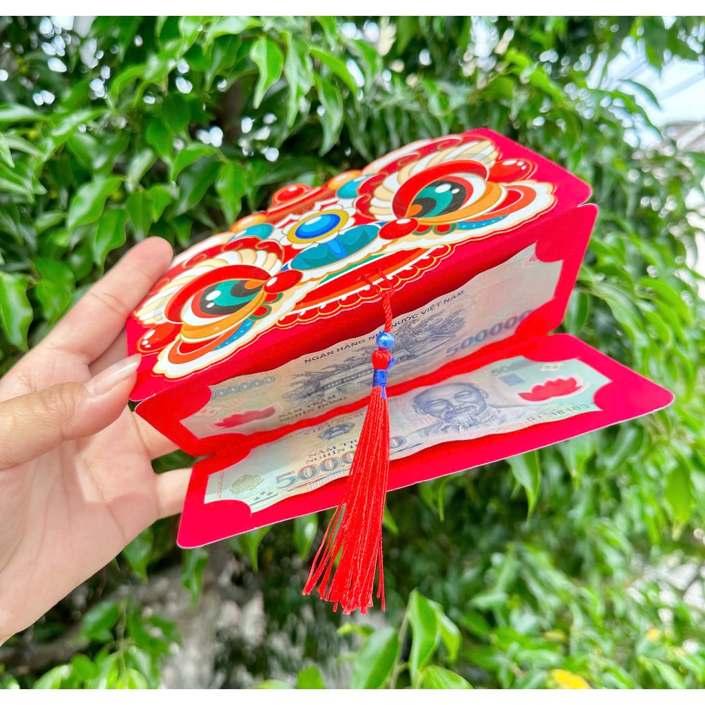 COMBO 5 BAO LÌ XÌ LÂN 2 NGĂN RÚT LẠ MẮT ĐỘC ĐÁO