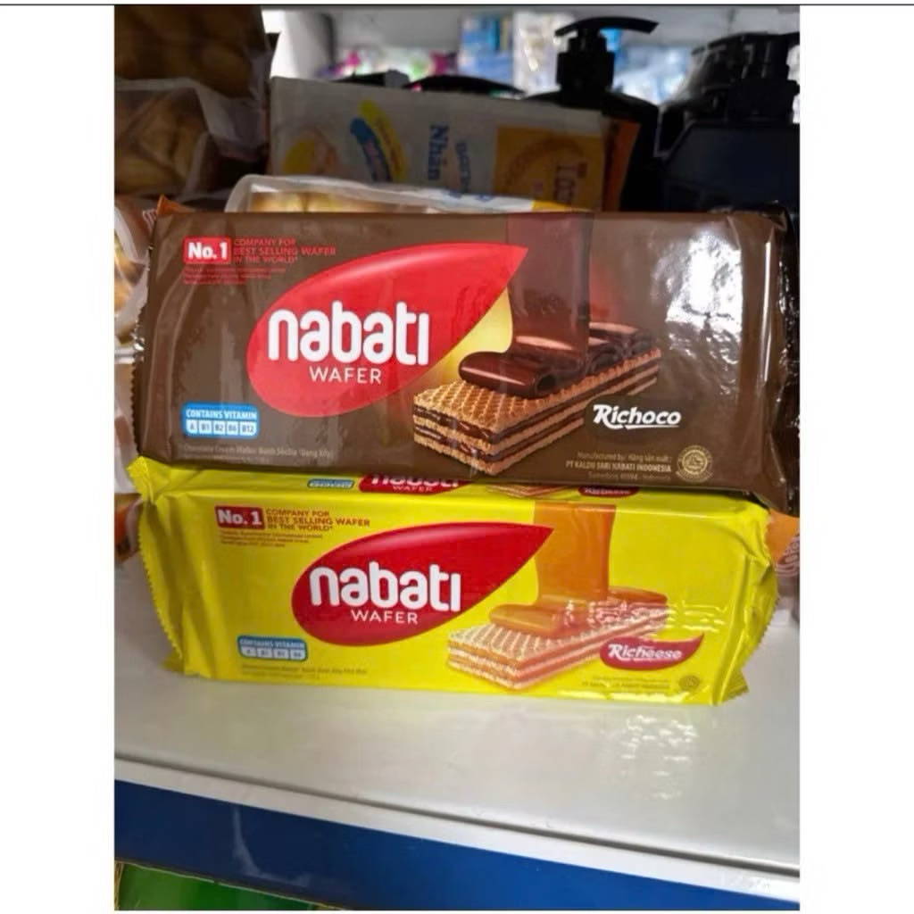 Thùng 24 gói Nabati loại 110g Vị Socola Và Vị Phomai, Bánh Xốp Nabati Đủ Vị Thơm Ngon
