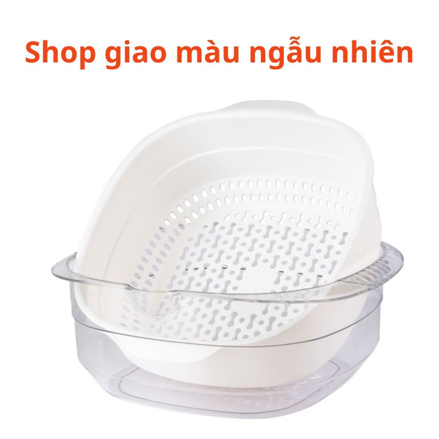 Bộ Rổ Vuông  Kèm Thau Cao CấP Nhựa nguyên sinh Việt nhật 1086