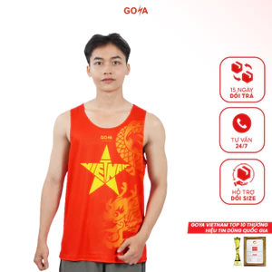 Áo Thể Thao Chạy Bộ Nam Nữ GOYA SINGLET DRAGON (Rồng Vàng) - Siêu Nhẹ, Thoáng Mát, Co Giãn 4 Chiều
