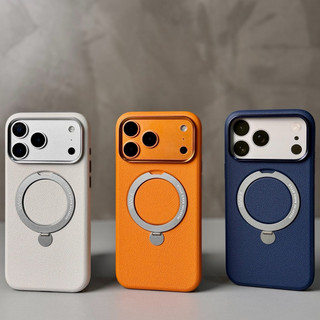 Ốp X-LEVEL DA BETTER PREMIUM kèm giá đỡ vòng kim loại dựng máy chống bám vân tay dành cho iphone 17Promax