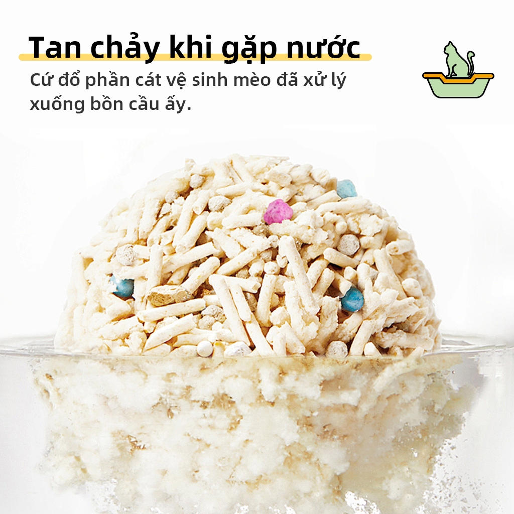 6L Đậu phụ mèo cát  vệ sinh cho mèo khử mùi  sinh cho mèo Kết hợp nhanh  Khử mùi mạnh mẽ  cát đậu nành  vệ sinh mèo
