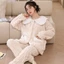 Đồ ngủ nhung san hô cho nữ thu đông lót nhung dày, có thể mặc mùa đông ấm áp