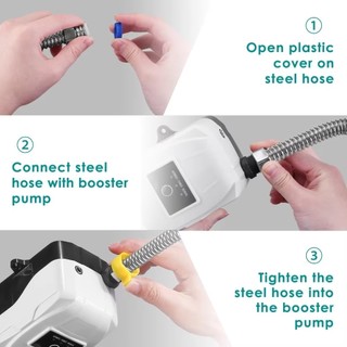 Máy Bơm Tăng Áp Mini 24V 180W - Dùng Cho Bồn Rửa Nhà Bếp Vòi Nước Nóng Vòi Sen Nối Tấm Pin Năng Lượng