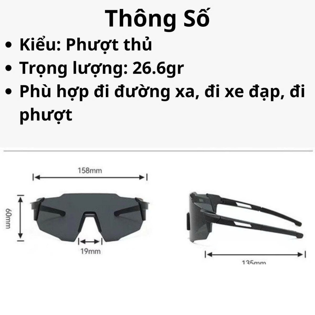 Mắt Kinh râm đổi màu đi đêm chống bụi, Kính mắt bảo hộ thể thao đi đường chống tia UV, cản gió K053