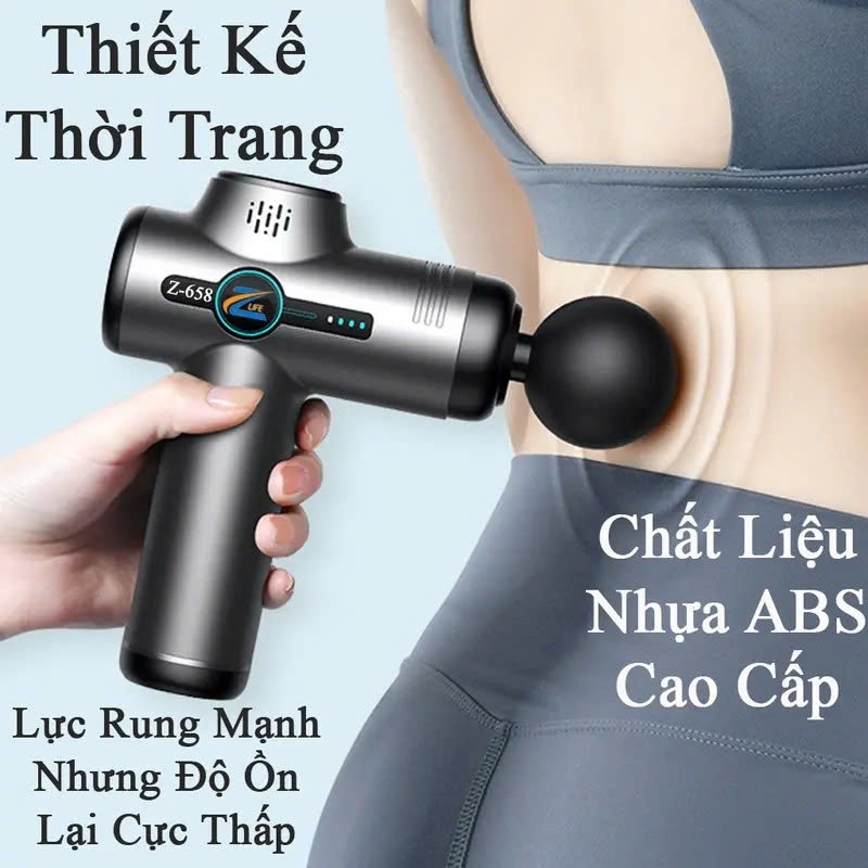 Máy Massage Cầm Tay 99 Cấp Độ, Máy Massage Cổ Vai Gáy Giảm Đau Nhức Cơ Thể Pin Trâu Lực Đấm 15KG