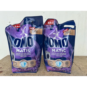 COM BO 2 Bịch Nước giặt OMo Oải Hương 3,6 /2,1 Kg CỬA TRƯỚC——-