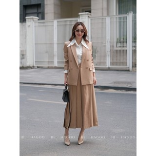 Set 3 chi tiết lẻ Blazer + Chân váy + Quần suông HAGOO phong cách thanh lịch [B8075-CV8075-Q737]
