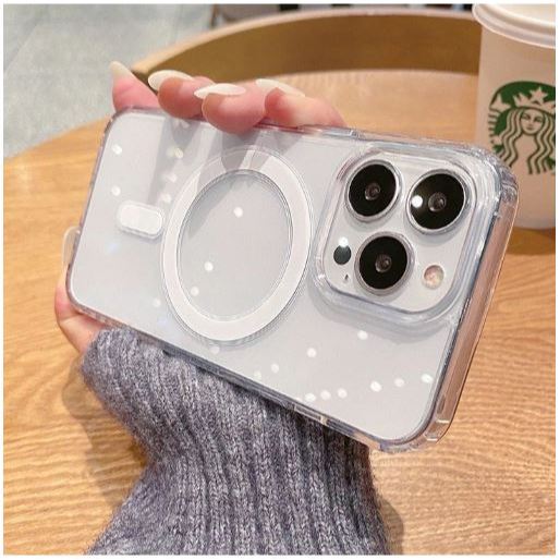 Ốp Lưng Trong Có Vòng Từ Tính Cao Cấp Dùng Cho i.Phone Các Mã 11 12 13 14 15 ProMax/16Pro/16Pls
