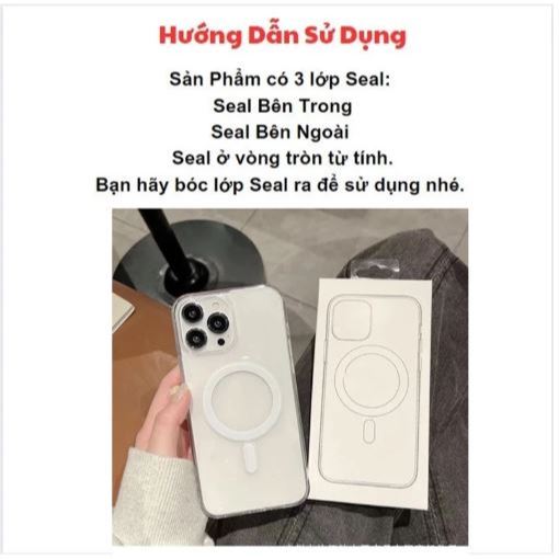 Ốp Lưng Trong Có Vòng Từ Tính Cao Cấp Dùng Cho i.Phone Các Mã 11 12 13 14 15 ProMax/16Pro/16Pls