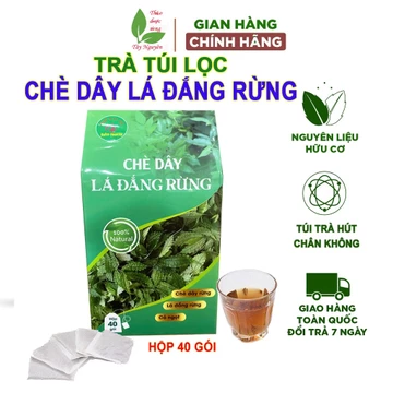 Hộp 40 gói trà chè dây + lá đắng rừng Bảo Khang, trà túi lọc chè dây, lá đắng, trà thảo mộc