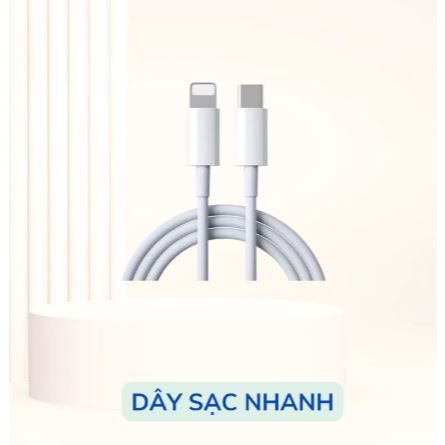 Bộ Sạc Nhanh PD20W Dùng Cho i.phone 8 đến 15. Sạc từ 1% lên 70% trong 1h. Bảo hành 12 tháng