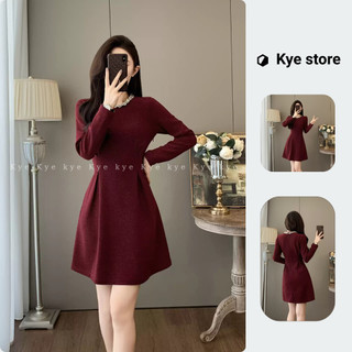 Đầm thiết kế phối cổ trẻ trung Zimmy dress màu đỏ đô