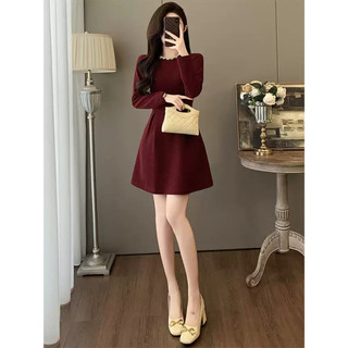 Đầm thiết kế phối cổ trẻ trung Zimmy dress màu đỏ đô