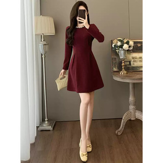 Đầm thiết kế phối cổ trẻ trung Zimmy dress màu đỏ đô