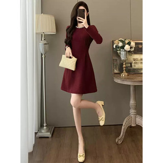 Đầm thiết kế phối cổ trẻ trung Zimmy dress màu đỏ đô